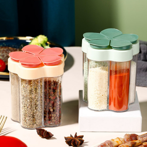 Kitchen household light luxury seasoning jar seasoning bottle five-in-one seasoning jar salt jar MSG seasoning seasoning box