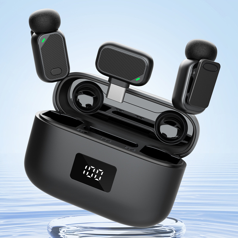 High-Quality Wireless Lavalier Microphone Min6 Intelligent Noise Reduction High-Definition Radio Outdoor Live Broadcast Multi-Compatible Lavalier Microphone