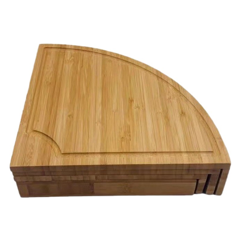 Plato de queso Amazon caliente al por mayor en stock cajón de bambú cuchillo de queso pan plato de queso plato de postre de frutas