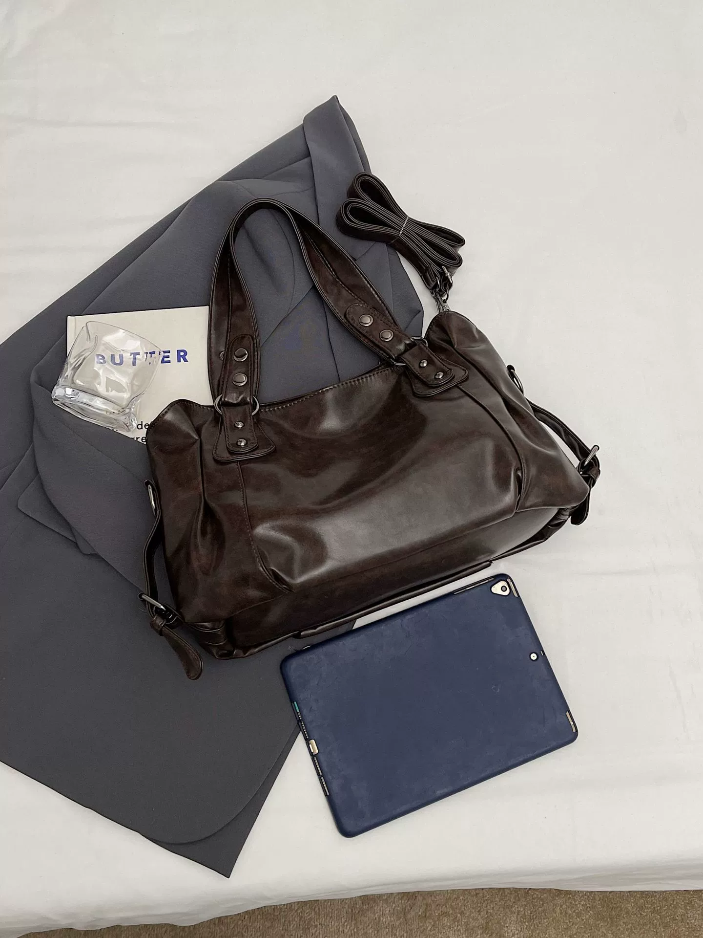 Capacious Shoulder Bag, One-Shoulder Tote, Soft Casual Style, Multiple Colors