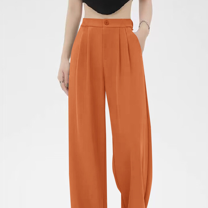 Autumn-style loose-fitting wide-leg suit pants, Japanese and Korean style, cross-border Amazon wholesale pants.