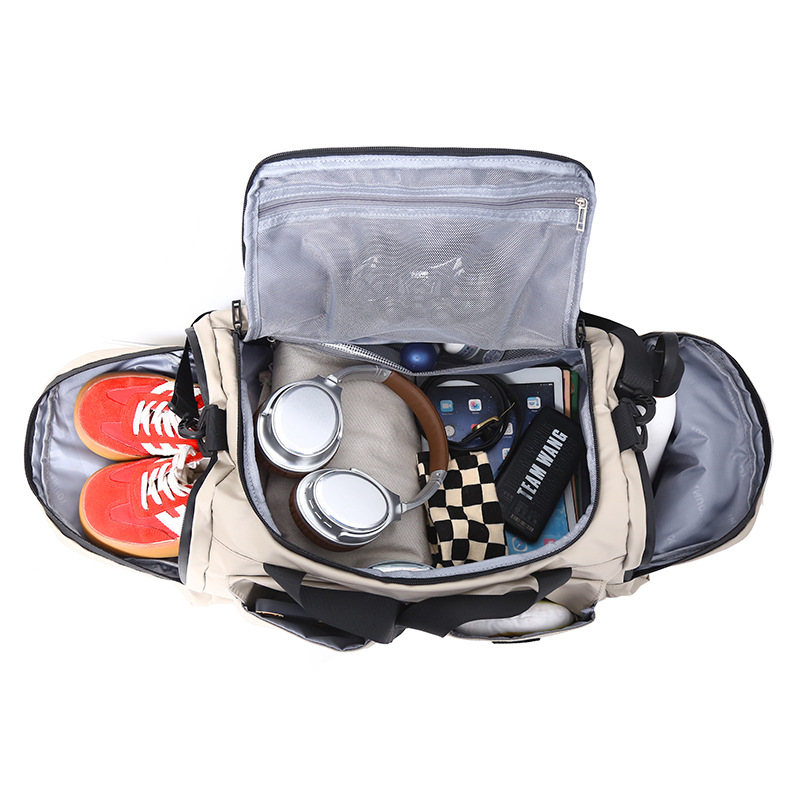 Nueva bolsa de fitness para deportes al aire libre de gran capacidad a prueba de salpicaduras de agua, separación en seco y húmedo, bolsa de viaje, bolsa de almacenamiento de equipaje