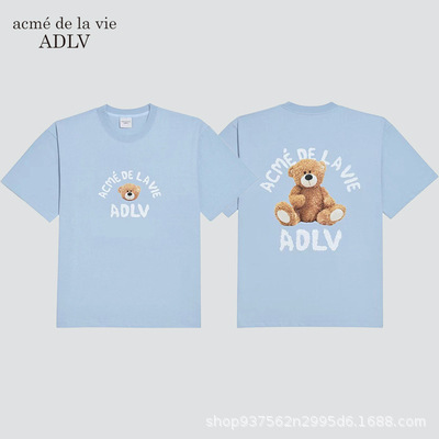 [韓国版] 2025 新韓国 ADLV 半袖ドーナツボーイ Tシャツ純綿ルーズカップルトップ女性用|undefined