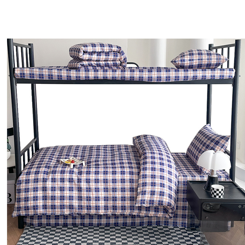 Dormitorio de estudiantes universitarios una sola persona tres conjuntos de ropa de cama un conjunto completo de colcha sábanas cuatro o seis conjuntos de colcha sábanas