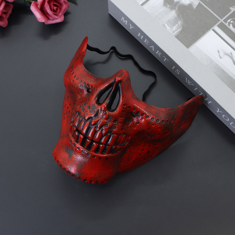 Maschera da campo di Halloween, maschera da teschio, protezione completa del viso, maschera horror, festa di ballo_voghion.com