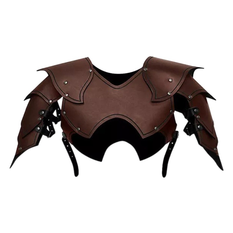 Medieval Renaissance Vintage Leather cosplay Shoulder Pad Viking Knight Gladiator Dress Up Samurai Armor