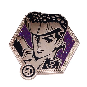 JOJO's Bizarre Adventure Glitter Brooch Anchor Peace Sign Badge Decoration Accessory for Anime Fans and Enthusiasts