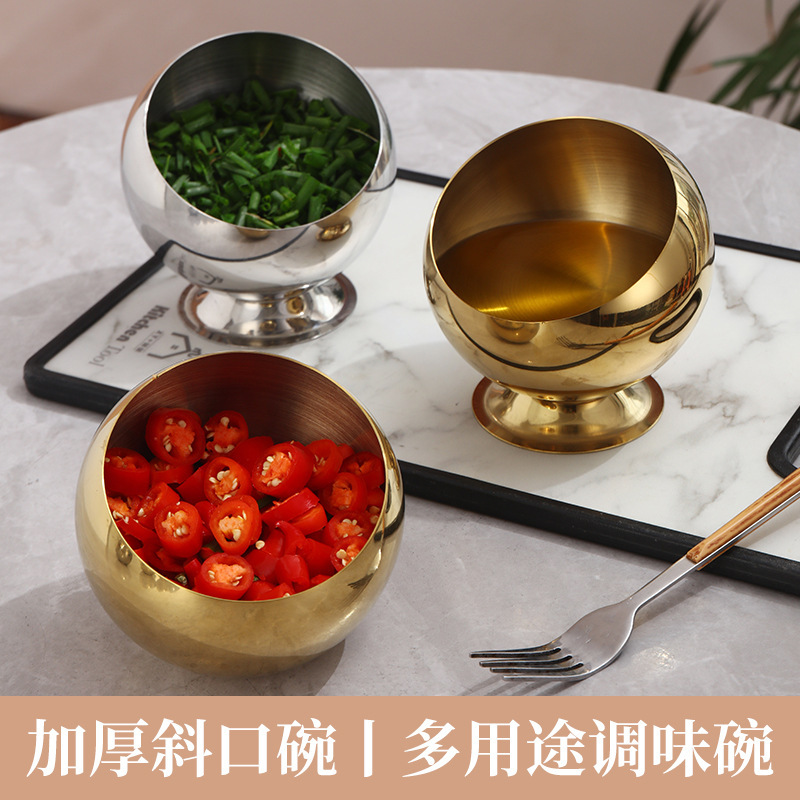Wholesale Stainless Steel Hot Pot Sauce Bowls, Barbecue Stainless Steel Sauce Bowls, Seasoning Bowls, Hot Pot Sauce Bowls with Slanted Mouth Wholesale Stainless Steel Hot Pot Sauce Bowls, Barbecue Stainless Steel Sauce Bowls, Seasoning Bowls, Hot Pot Sauce Bowls with Slanted Mouth