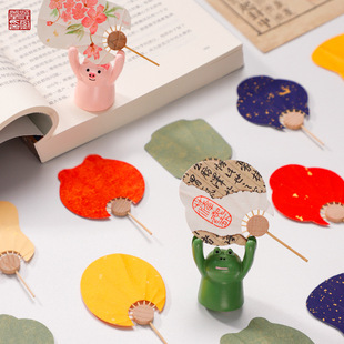 Mini Bookmark Fan Chinese Style Calligraphy Creative Blank Rice Paper Small Group Fan DIY Hand-painted Creative Ornaments Palm Fan