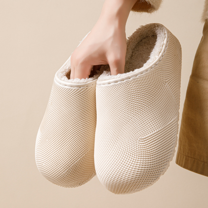Pantuflas de Algodón de Felpa para Interior Antideslizantes y Cálidas