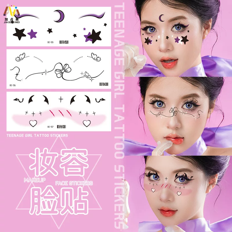 Waterproof ecological painted tattoo stickers for face, Amazon