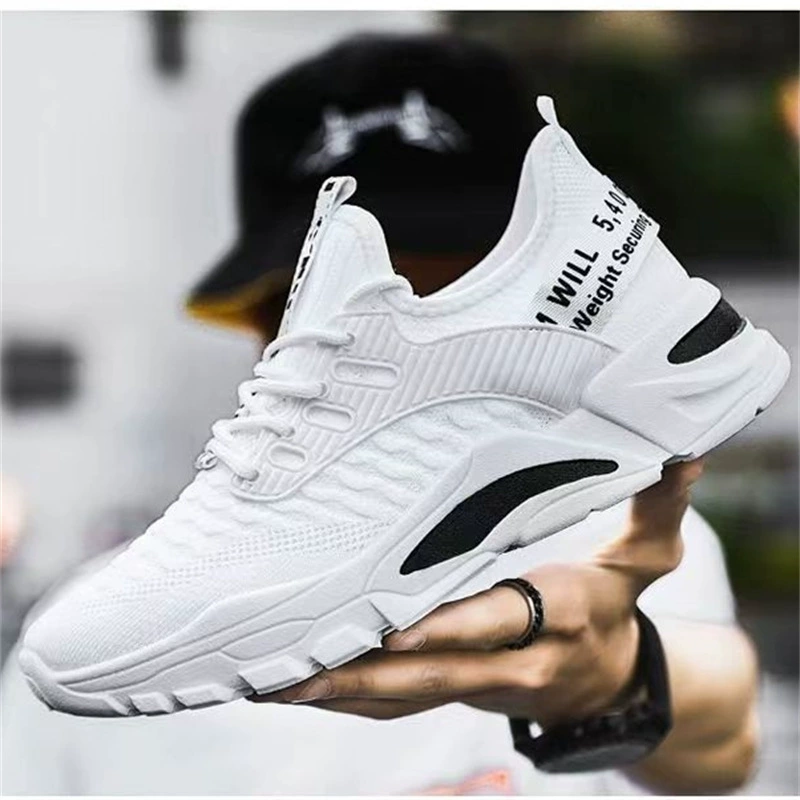 Новые дышащие кроссовки с тканой сетчатой поверхностью, мужские весенние и осенние кроссовки с мягким дном, трансграничная Внешняя торговля оптом, обувь в Корейском стиле