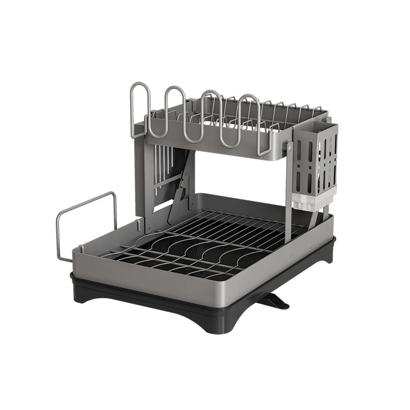 Folding storage system stainless steel, cutting board, wineglass, drying rack