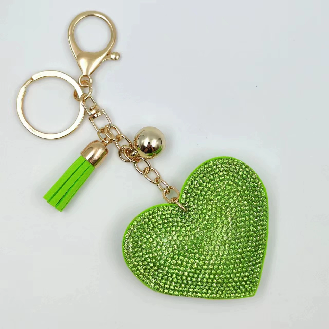 Брелок (в стиле Chanel) сердце с кисточкой, аксессуар DIY, 9×8×2 см