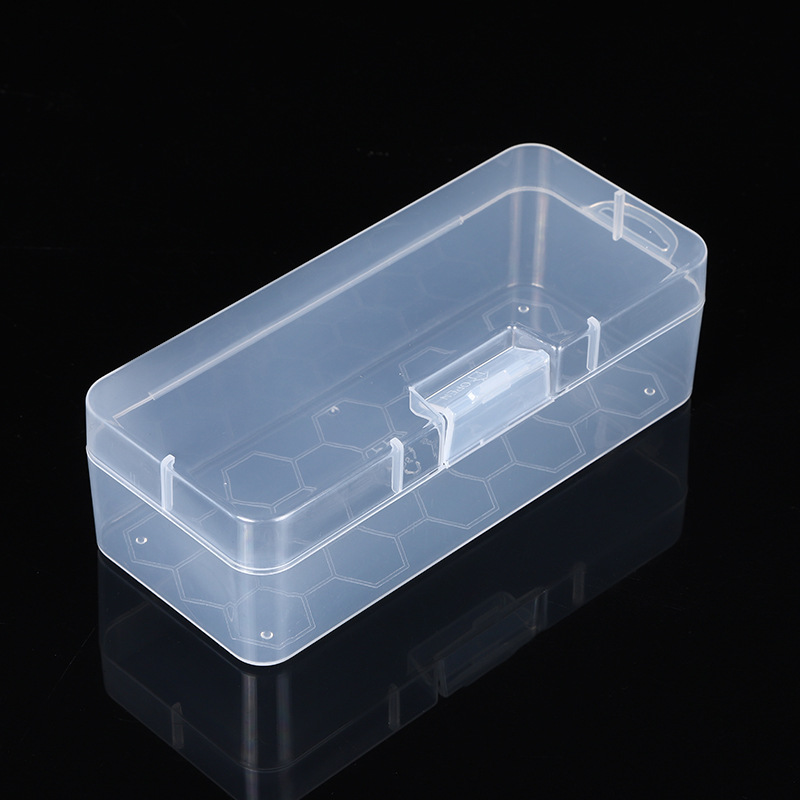 Caja de plástico rectangular caja de almacenamiento cuadrada de escritorio caja de almacenamiento de cosméticos caja de almacenamiento de plástico PP papelería caja de almacenamiento