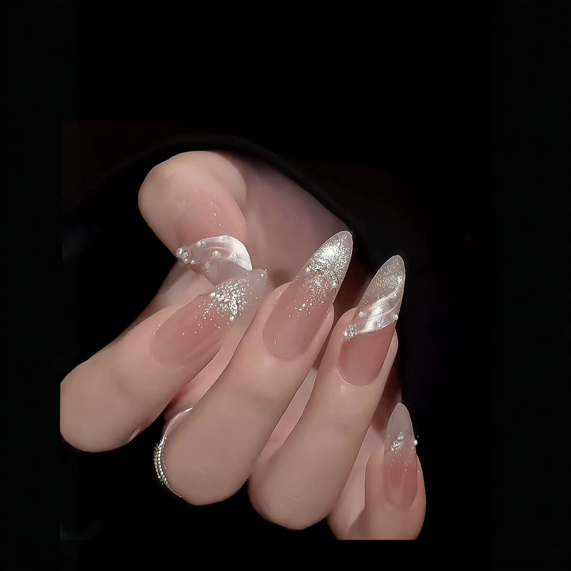 Cai She - [Dream Nebula] Handmade Wearable Nails, Purely Handmade, Foldable Ribbon, Silk-Like Texture, New Cat Eye Manicure