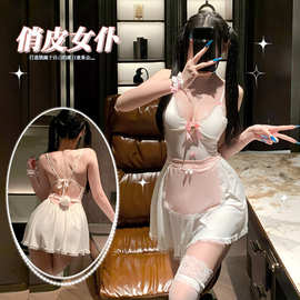 JK情趣内衣俏皮小猫咪女仆扮演套装吊带睡裙露胸性感纯欲风qqny