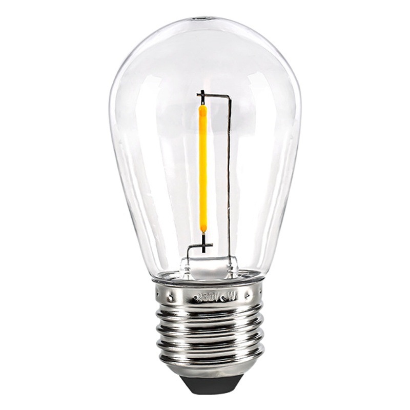 S14 PC pequeña bola boca de tornillo E26 luz de filamento led transfronteriza paisaje al aire libre luz de campamento cadena de bombillas fabricante envío gratis