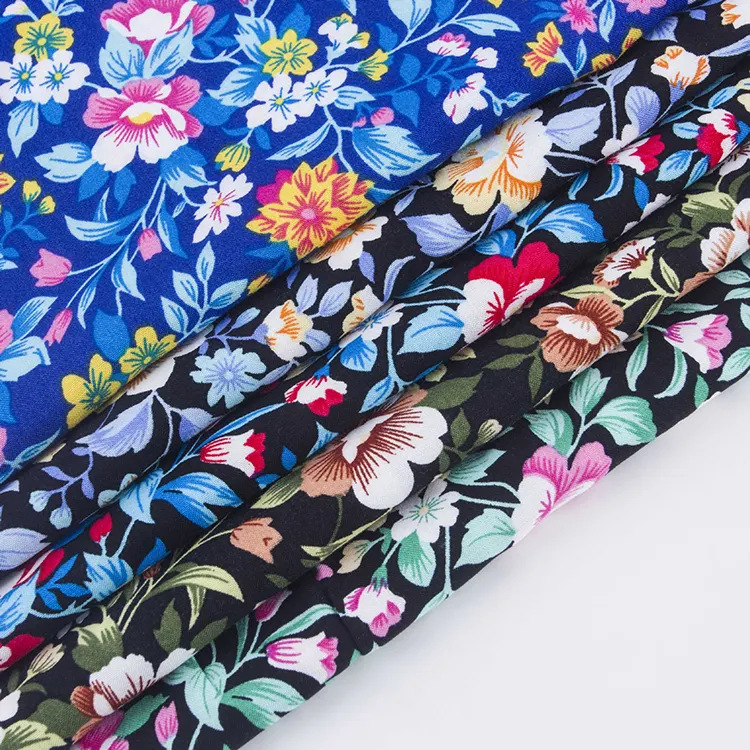 Pakistán al por mayor 30s * 30s flor tropical impresión 100% tela de rayon