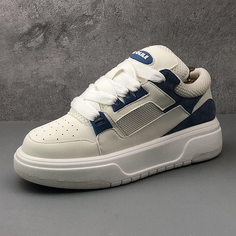 Little White 2024 Summer New Breathable Mesh Thick Sole Elevated Sports and Casual Board with Internet Red Same Style_voghion.com