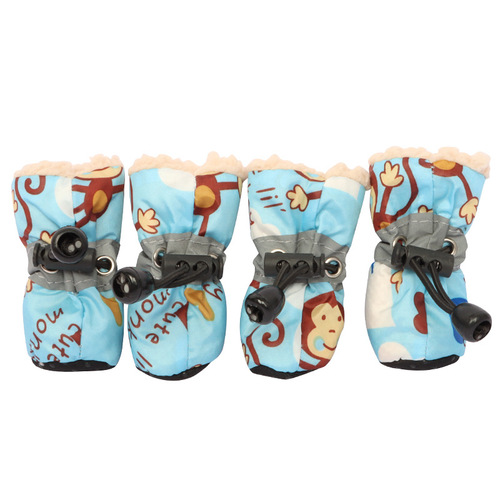 Dog autumn and winter soft-soled non-removable shoes Teddy waterproof rain shoe covers small dog Bichon pet foot covers cotton shoes summer