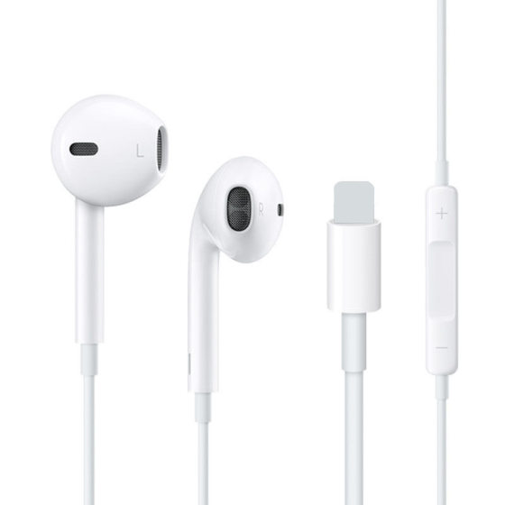 Suitable for Apple 14promax flat head wired headset lighting in-ear plug and play call headset