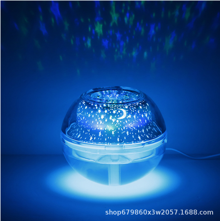 Hot Selling Crystal Projection Humidifier Household usb Mini Humidifier Rechargeable Air Humidification Projection Atmosphere Light