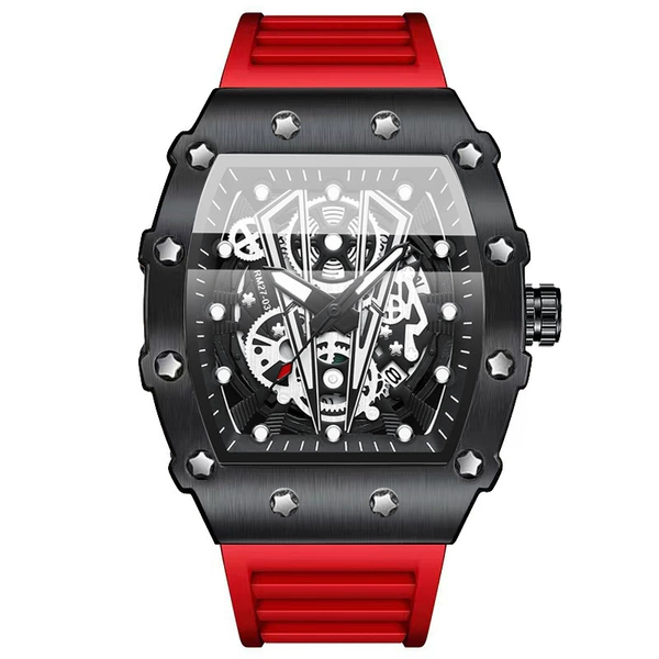Lasha model-red silicone-black shell-black surface
