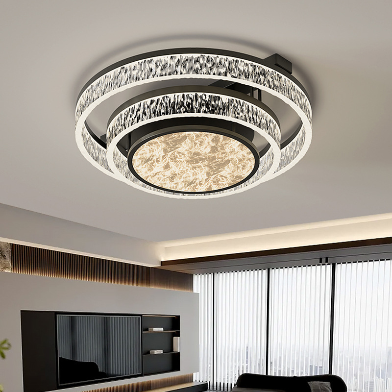 Luz de techo redonda de sala de estar lujosa lujosa sensación de alto nivel de la luz principal del pasillo italiano minimalista de alta gama lámpara de dormitorio doméstica