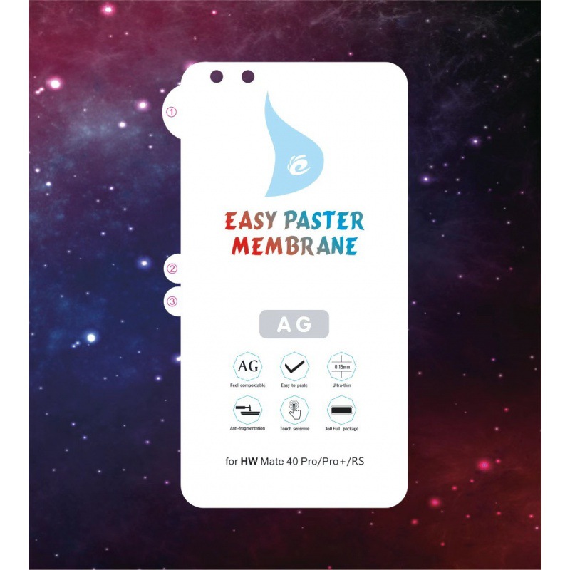 So easy to apply [frosted hydrogel film] comes with film accessories