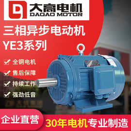 厂家定制YE3三相异步电动机4级1.5kw-2.2kw铝壳电机交流电机