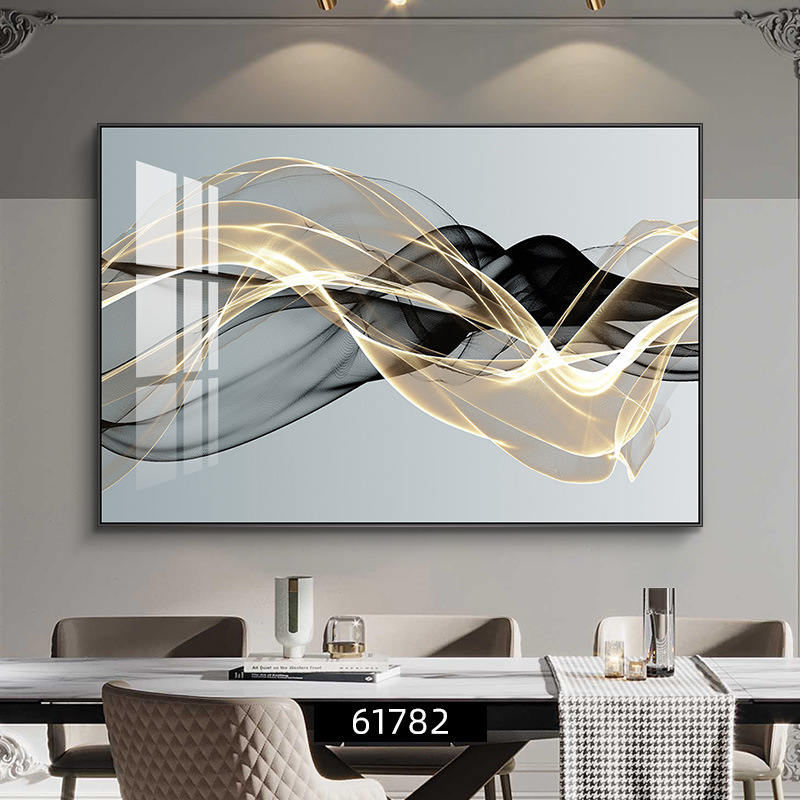 Fulu Meiman decoración de comedor moderno y simple pintura de decoración de la pared de la mesa de comedor de lujo ligera pintura de mural de comedor