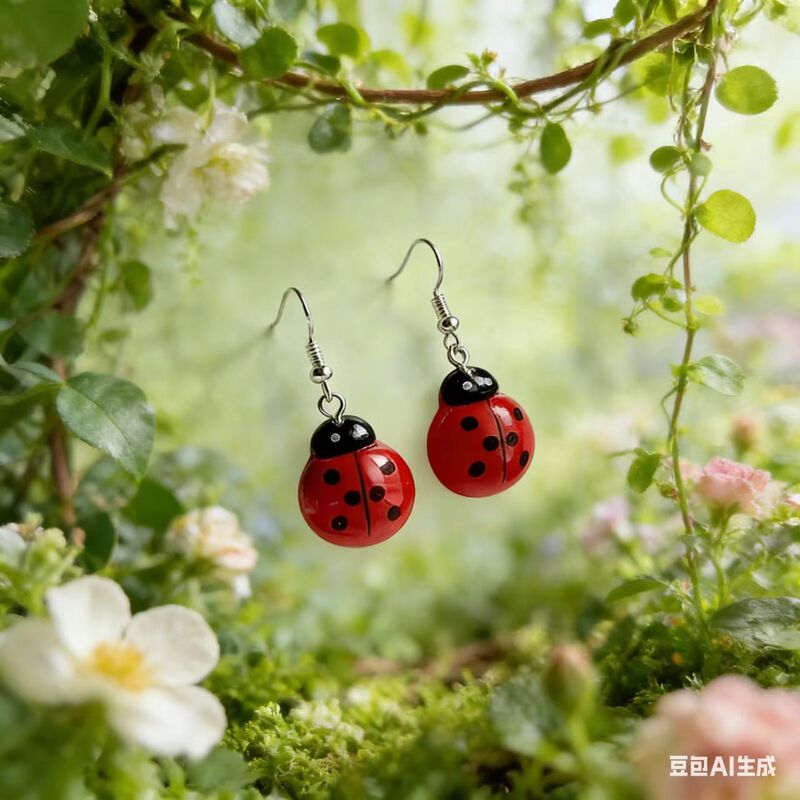 Cross-Border Fashion Double-Sided Acrylic Rose Earrings, Suitable for Valentine's Day/Mother's Day Women's Dangle Earrings