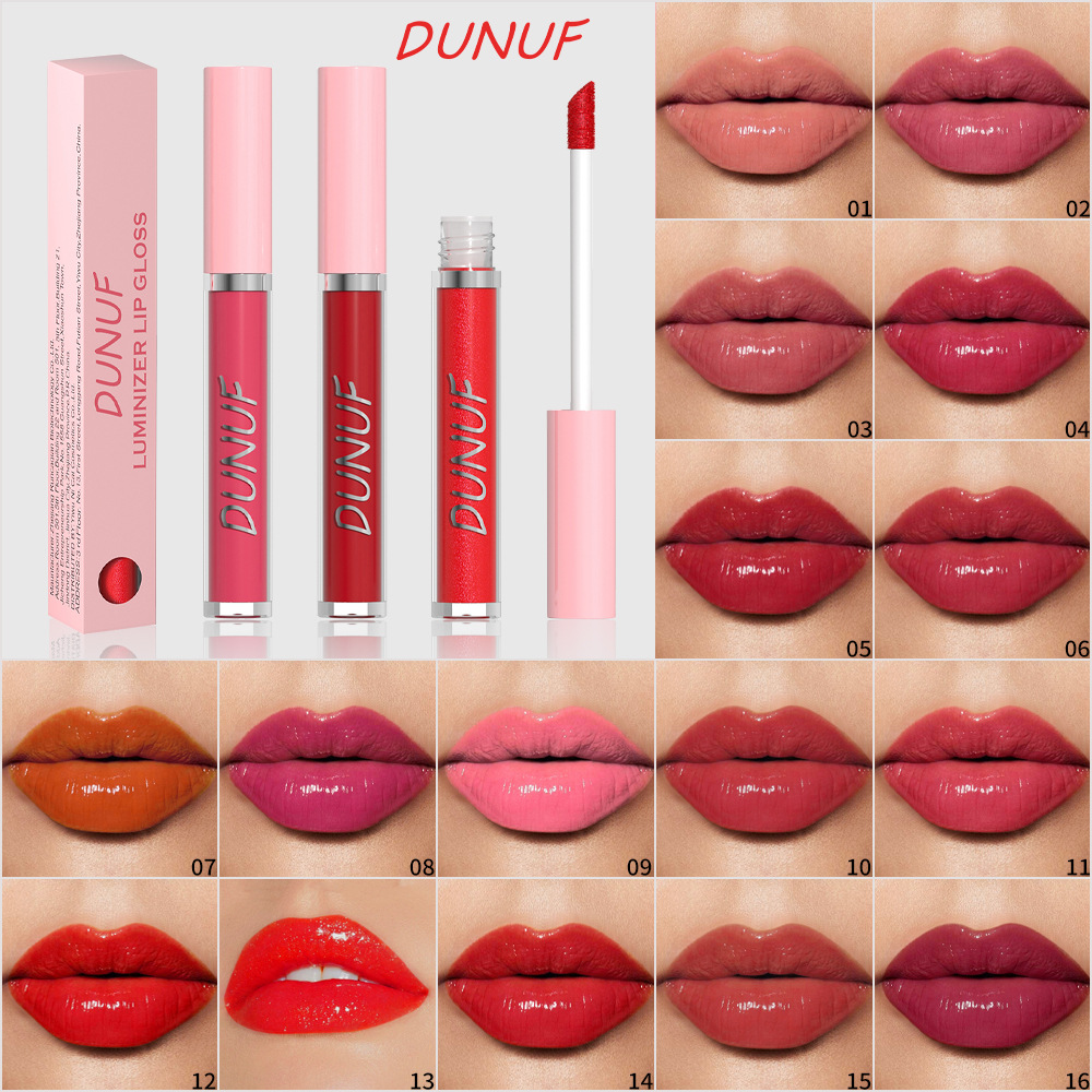 Check out DUNUF 16-color Moisturizing and nourishing Mirror Lip Gloss! Link Disclaimer - For Foreign trade only Application Scenario