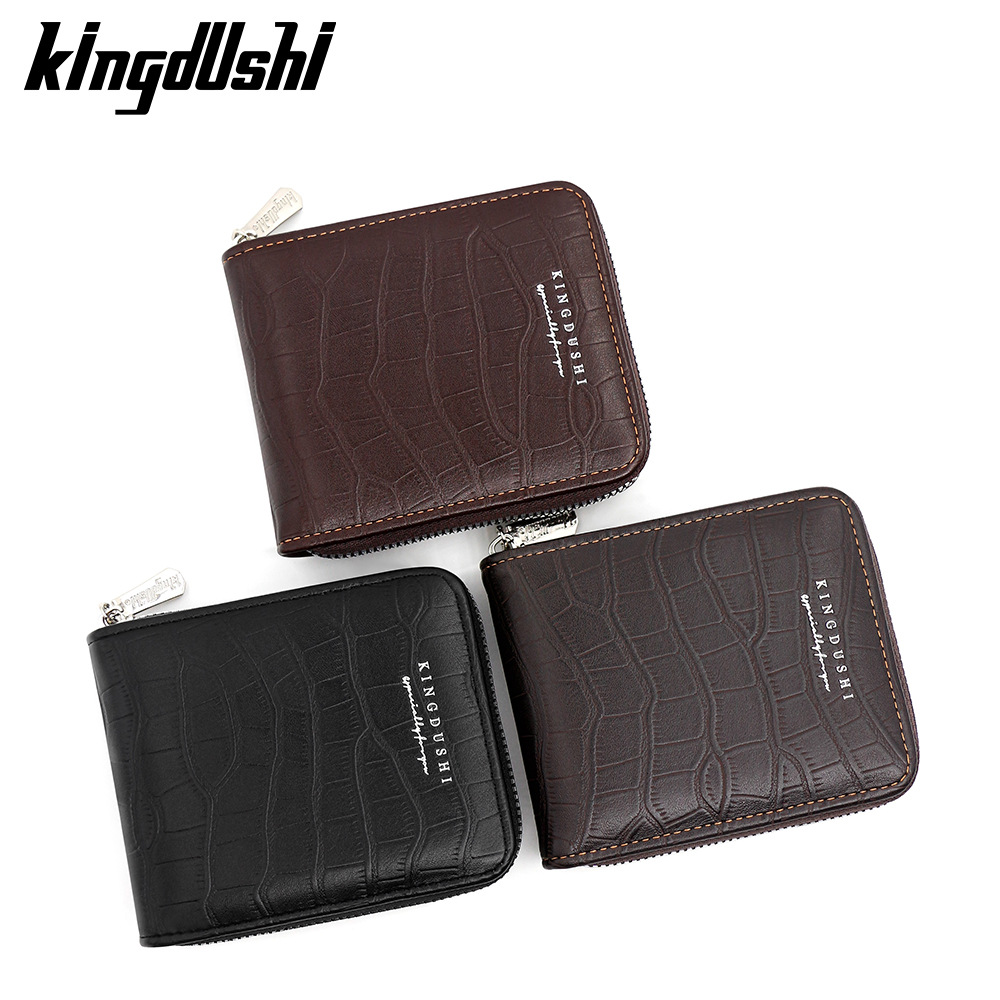 Europa y los Estados Unidos retro hombre corto billetera de piedra bisagra de cinturón bolso de cambio multi-tarjeta fábrica de cartera al por mayor