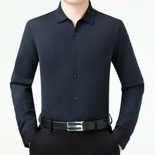 百搭男装衬衫中年爸爸商务休闲加绒保暖衬衣高级感简约羊绒衫寸衣