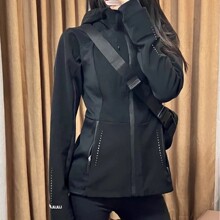 lulu原标冲锋衣软壳Cross运动外套连帽女士健身加绒保暖防风防水