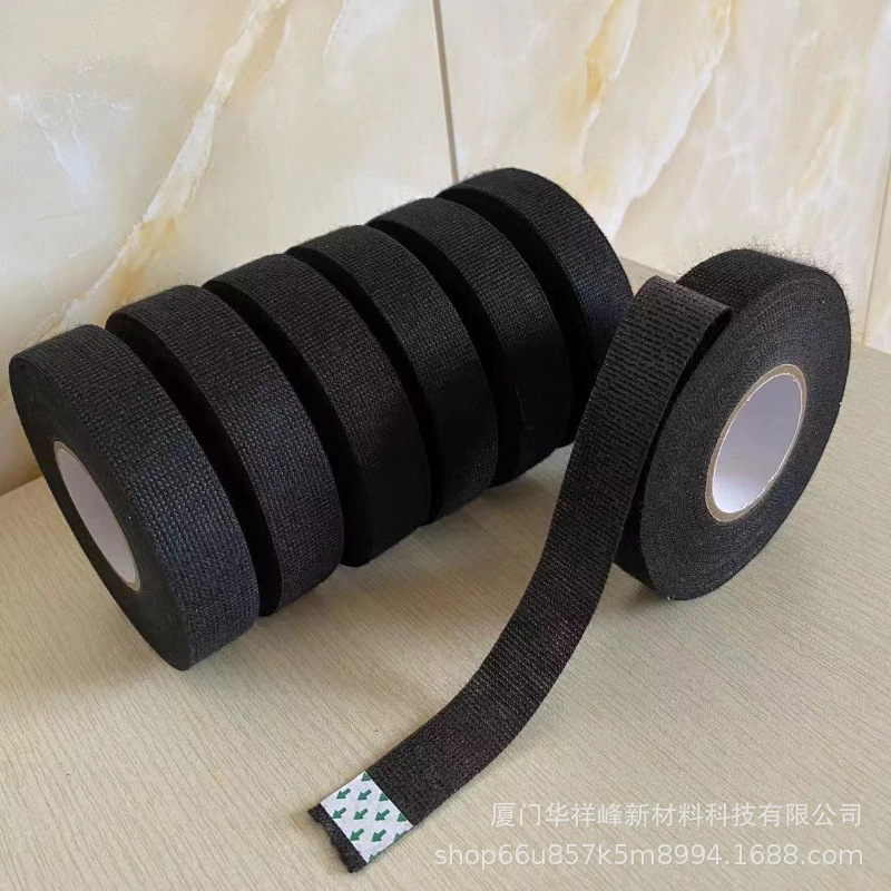 涤纶线束绒布胶带降噪手撕耐磨降噪防静电隔音布基胶带