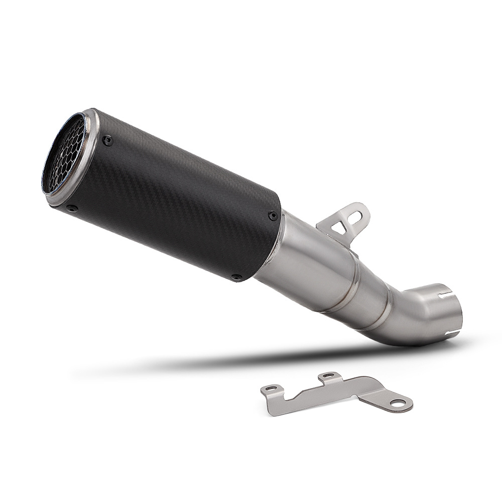 Rsv4 Modified Titanium Alloy Mid-Section and Tail-Section Integrated Silencer Connects to the Original Front Section of the Motorcycle Exhaust Pipe