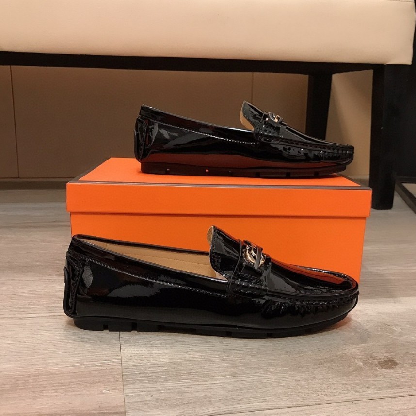 Herren Slipper Aus Echtem Leder Europäischer Stil Freizeit Schuhe_voghion.com