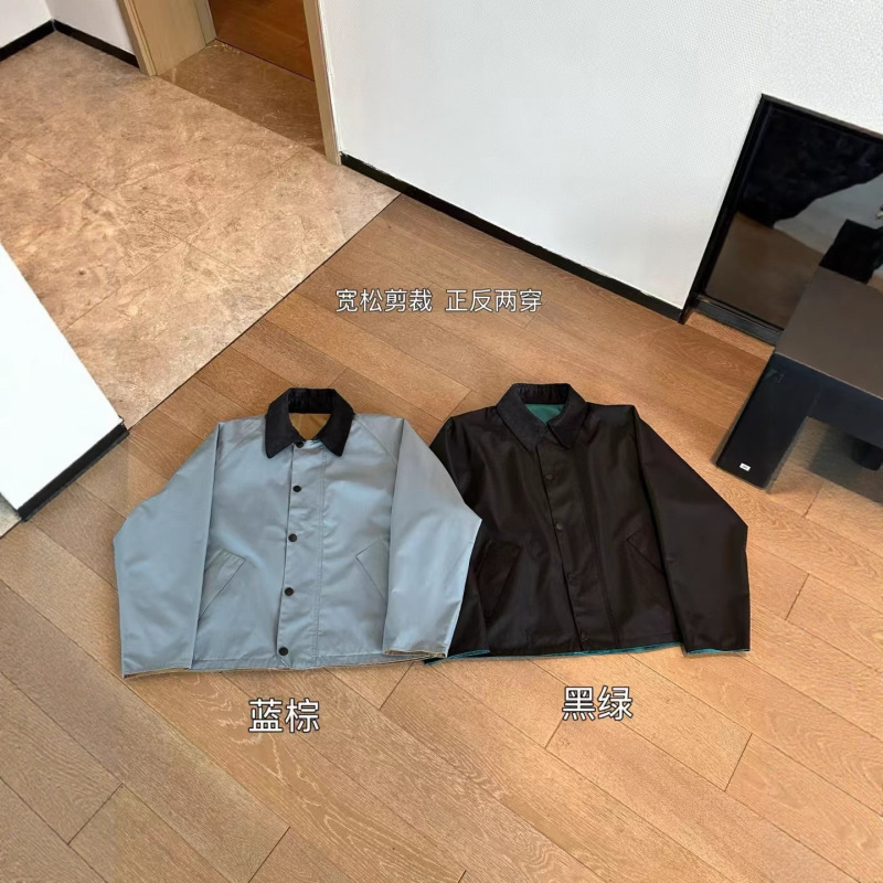 031789   秋季新品男女同款防泼保暖上衣AB面可穿两色外套2025|undefined