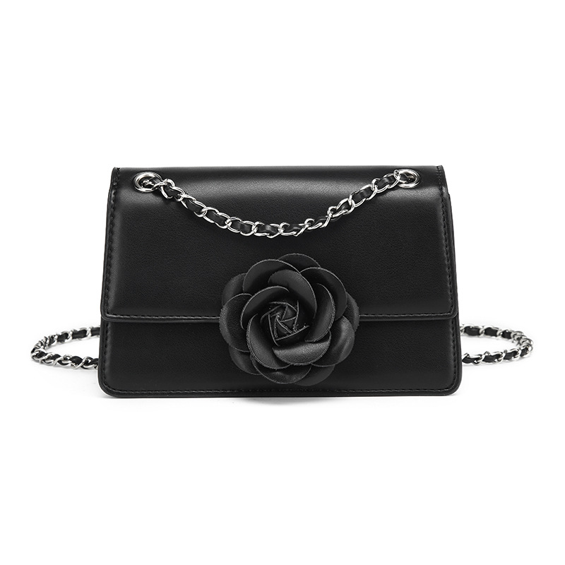New Bags Single Shoulder Crossbody for Women's Fashion Fragrant Wind Mountain Camellia with Chain Small Square Bag_voghion.com
