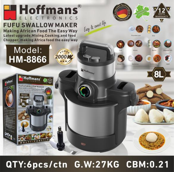Export Hoffmans 8866 Mixer 8L Fufu Machine 6pcs/CTN 0.21cbm_voghion.com