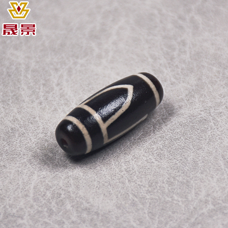 咖色包浆风化九眼三眼镶蚀工艺西藏天然玛瑙天珠項鍊工厂批发定制|undefined