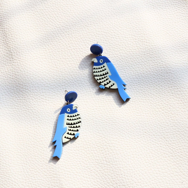 Creative Funny Acrylic Bird Earrings Cute Simple Earrings Women Wholesale display picture 5