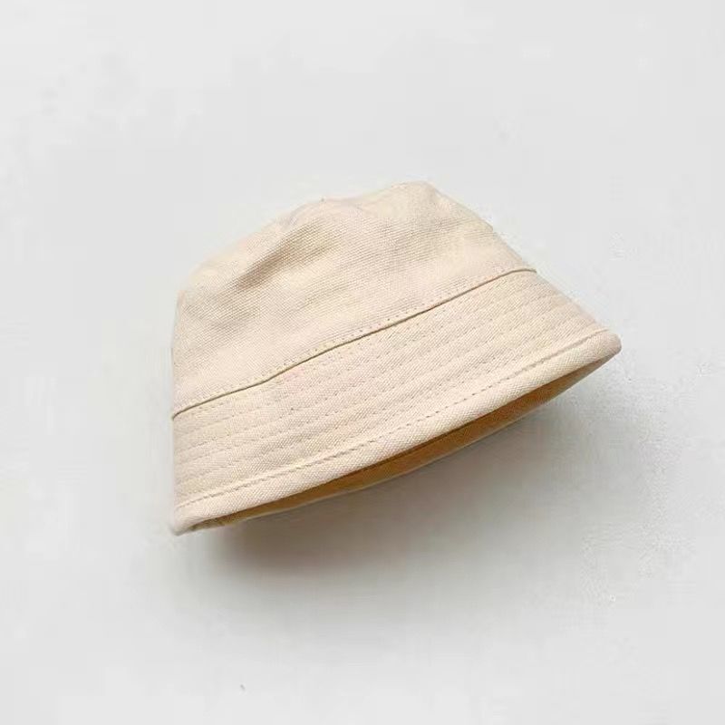 韓国版の子供の帽子春秋の男女の子供の平頂の純色の漁師の帽子の潮の赤ちゃんの簡単な盆の帽子のバケツの帽子ins|undefined