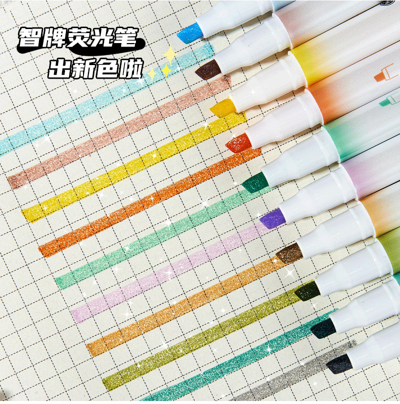 Puntero de polvo de flash 5 paquetes de estudiantes DIY cuentas de mano puntero de resaltado multicolor puntero de resaltado puntero