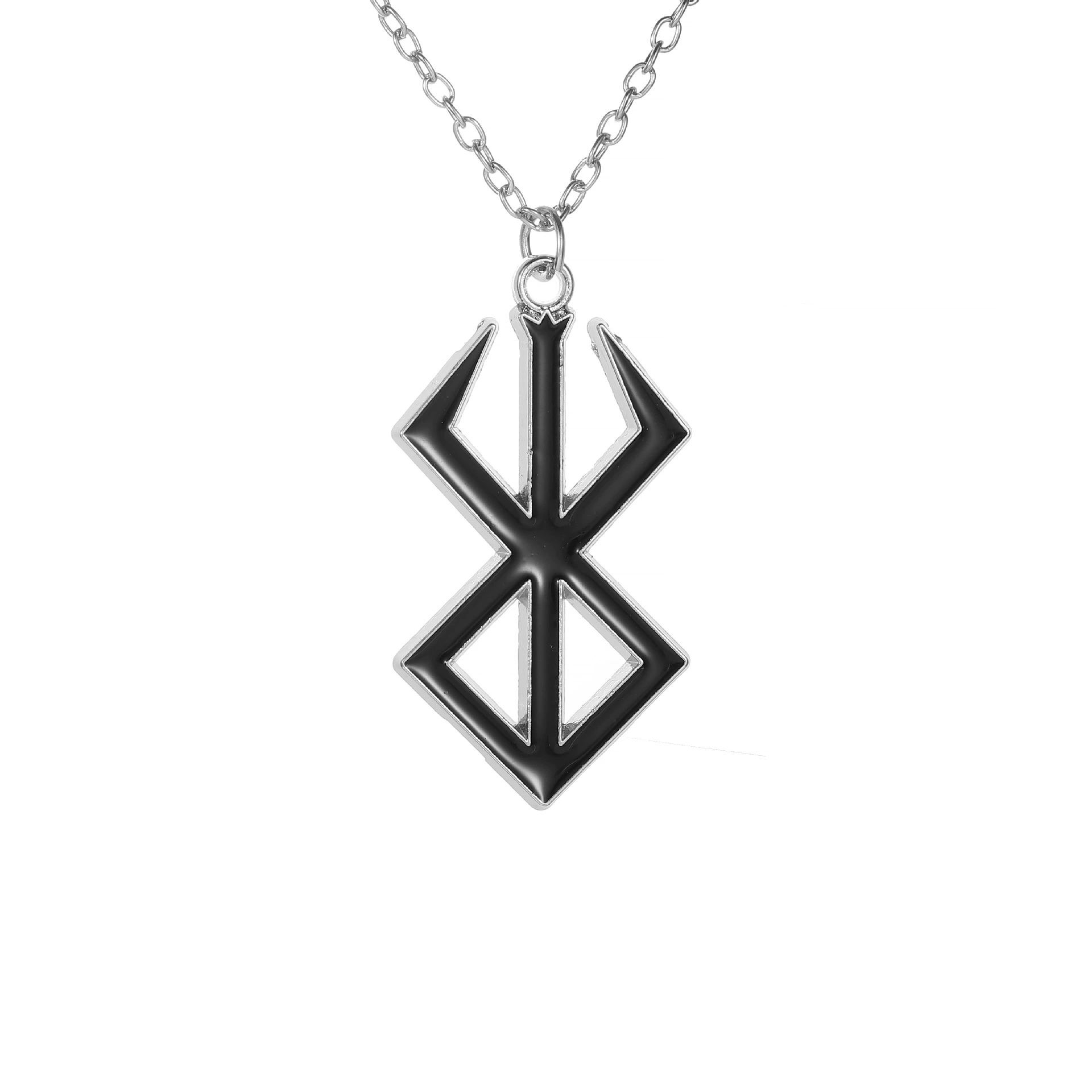 Подвеска (berSerk) символ ключа Повелителя — цинковый сплав, цепь 50 см, красный/черный/серебряный