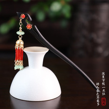 古风黑檀木发簪女高级感木质簪子新中式现代日常发簪钗子头饰简约