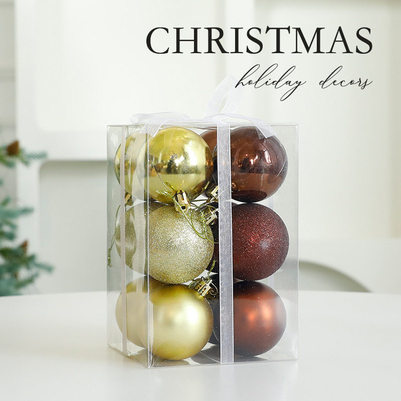 Navidad decoración bola de plástico fiestas colgantes bolas colgantes bolas clásicas barril galvanizadas bolas de Navidad al por mayor en stock